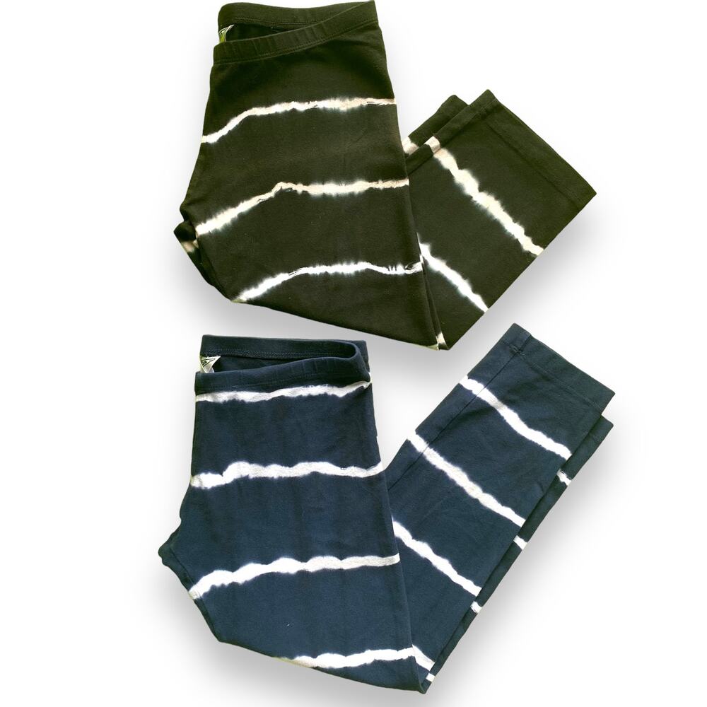 Set of 2 Hard Tail Forever Tie Dye Yoga Leggings Biker Shorts & 3/4 Length Tight